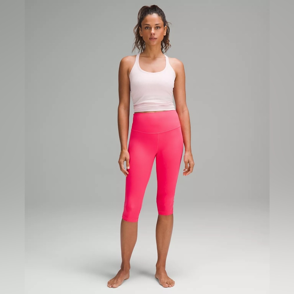 NWT Lululemon Align HR Crop 17”, Lipgloss, Size 6